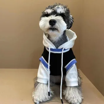 Fashion Hoodie Pet Dog Drabužiai Medvilniniai drabužiai Šunys Super mažas Mielas Čihuahua Spausdinti Ruduo Žiema Šiltas Juodas Berniukas Talismanas