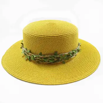 Fashion Summer Straw Hat for Woman Beach Saulės kepurės Laisvalaikio kelionė lauke Atostogų aksesuarai UV apsauga didelė brimmed skrybėlė