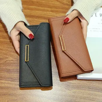 Fashion Women Long Wallets PU Leather Hasp Wallet Lady Money Bag Purse Clutch Phone Pocket