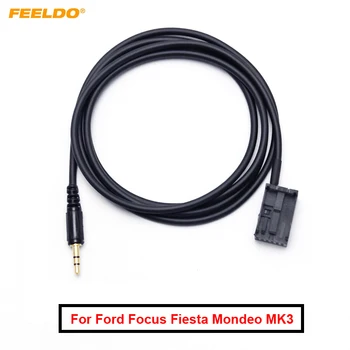 FEELDO 1Pc automobilinis priedas CD 3,5mm Aux kabelių pynės adapteris Ford Focus Fiesta Mondeo PUMA MK2 MK3 S-MAX #MX2860