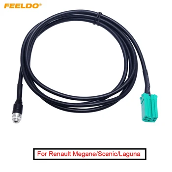 FEELDO 1Pc Naujas 150cm Aux kabelio adapteris Mini ISO 3.5MM lizdo kabelis skirtas Renault OEM radijo CD grotuvui #FD2859