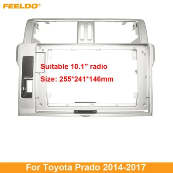 FEELDO automobilio stereofoninis 10,1 colio didelio ekrano fascijos rėmo adapteris, skirtas Toyota Prado 2Din Dash garso montavimo skydelio rėmo rinkiniui