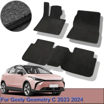 For Geely Geometry C 2023 2024 Custom Car Floor Kilimėliai Neperšlampami neslidūs grindų kilimėliai Vidaus kilimai Kilimėliai Pėdų pagalvėlės Priedas