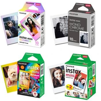 Fujifilm Instax Mini filmas Mini 9 fotopopierius 10/20/30 lapai Balta vienspalvė vaivorykštė momentiniam mini 7s 8 70 90 fotoaparatas