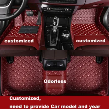 Full Surround Custom Diamond Checkered Car Floor Mat for Buick Enclave Lacrosse Excelle Regal Verano Encore GL8 Car Carpet