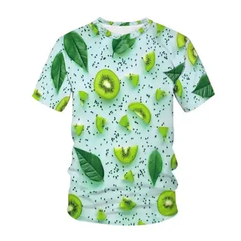 Funny Vegetable Fruit Graphic marškinėliai vyrams Casual Summer Streetwear Women Cool Oversized Clothing Fahsion Kids Short Sleeve