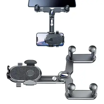 Galinio vaizdo veidrodis Telefono lopšys Universalus 360 Galinio vaizdo veidrodis Telefono laikiklis Keturių nagų stabilus Universalus telefonas Lopšio reguliuojamas automobilis