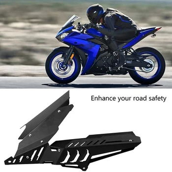 Galinis purvasaugis, CNC motociklų galinio sparno purvasaugis ir grandinės apsaugos dangtelio komplektas, skirtas Yamaha YZF R3 R25 13-17 (juoda)