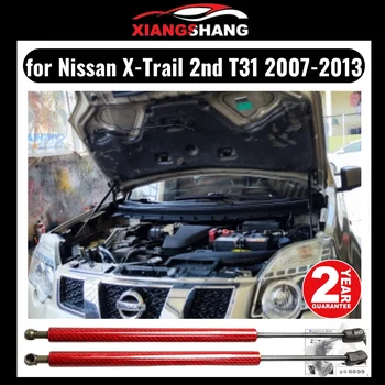 Gaubto sklendė Nissan X-Trail XTrail T31 antros kartos 2007-2013 m. dujinio statramsčio pakėlimo atrama Priekinis variklio dangtis be grąžto Visas komplektas