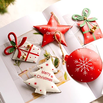 Geležinė eglutė Kabantys papuošalai Žvaigždžių snaigės pakabukas Noel Navidad dovana Naujųjų metų Kalėdų vakarėlio namų dekoravimas