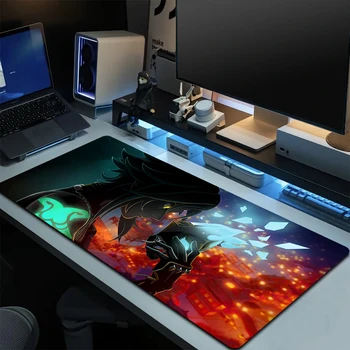 Genshin Impact žaidimų pelės kilimėlio žaidėjas Didelis Xiao Ke Qing Hu Tao anime guminis užrakinimo kraštas didelis kompiuterio pelės kilimėlis Nešiojamojo kompiuterio stalo kilimėlis