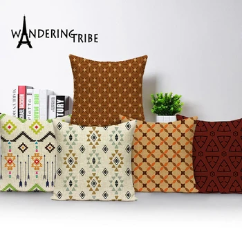Geometrinis žakardo pagalvės dėklas Šiaurės apdaila Geltona pagalvė Bohemijos skandinaviško stiliaus pavasario pagalvių užvalkalai Individualios pagalvės