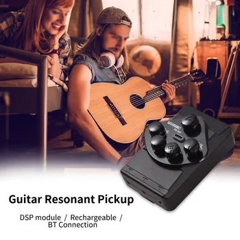 Guitar Pickup PG-951 Akustinė gitaros vibracija DSP rezonanso pikapas BT gitaros 