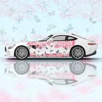 Gėlių ir drugelių automobilių lipdukai - aukščiausios kokybės vinilo dekoracijos transporto priemonėms, langams ir buferiams, pagerinkite savo vairavimą