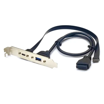 H4GA E tipas į C tipą Moteriškas kabelis Išplėskite USB3.2 prievadą su greitu duomenų perdavimu ir energijos tiekimu