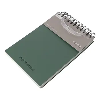 Handed Notebooks Cover Notepad Green Water-Proof Lined Writing Pads Patvarus spiralinis Notebooks Office