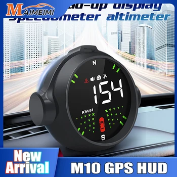 HD M10 Head Up Display Spidometras Aukščiamatis LCD skaitmeninis GPS automobilis HUD Kompasas Greičio viršijimo signalizacija Off Road Priedai Spidometras