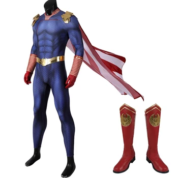 Helovino karnavalas Berniukų 3 sezono superherojų apranga Tėvynės cosplay spausdinimo kostiumas su rekvizito batais
