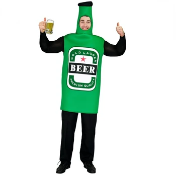 Helovino kostiumai Alaus festivalis Purim Cos Funny Adult Alaus kostiumas Unisex kempinė Viskio romo butelis Alaus butelis Skardinės kombinezonai