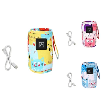 HOT-USB pieno vanduo šiltesnis kelioninis vežimėlis izoliuotas krepšys nešiojamas kūdikių maitinimo buteliuko šildytuvas kūdikiams lauke