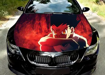 Hunter X Hunter anime automobilio gaubto apvyniojimo spalva Vinilo lipdukas Lipdukas Sunkvežimio grafinis variklio dangtis Individualūs automobilių dekoravimo lipdukai