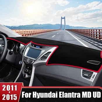 Hyundai Elantra MD UD 2011 2012 2013 2014 2015 Automobilio prietaisų skydelio dangtelis Venkite šviesių kilimėlių Saulės atspalvio kilimas Anti-UV pagalvėlės priedai