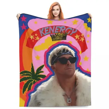 I Am Kenough Merchandise Blanket Fleece Home Cool Ryan Gosling Throw Blanket Cozy Super Warm for Couch Bedtiess