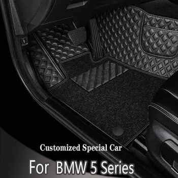 Individualūs automobilių grindų kilimėliai BMW 5 serijos G30 2017-2022 metai Dirbtinės odos kilimas Salono automobilių aksesuarai