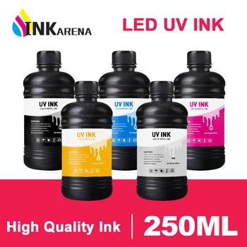 INKARENA 250ML LED UV kietinimo rašalas Epson 1390 L800 1400 1410 1430 1500W R290 R330 L805 L1800 spausdintuvas UV rašalas visiems UV spausdintuvams