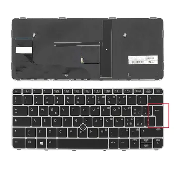 itališka nauja nešiojamojo kompiuterio klaviatūra, skirta HP EliteBook 820 G3 725 G3 828 G3 6037B0113006 V151426AK1IT 813302-061Silver rėmelis su tašku