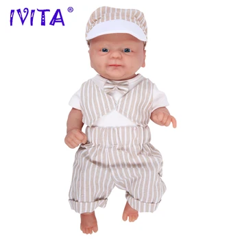 IVITA WB1512 14 colių 1,65 kg Viso kūno minkštas silikonas Atgimusios lėlės kūdikiams gyvos Imituotos Bonecas akys Atverta šypsena Baby Boy žaislai