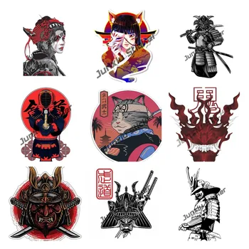 Japonų Aikido Samurajų karys Grafika Gato Samurai Japonés Šarvai Samurajus Ninja Bushido lipdukas Vinilas Tinkamas dekoro dekoras