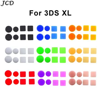 JCD Naujas viršutinis ir apatinis sraigtinis guminis kojų dangtelis, skirtas 3DSLL / 3DS XL sraigtinio dulkių kamščio dangtelio guminio kištuko keitimo daliai