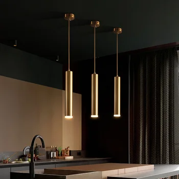 JMZM Modernus vario auksas mažas šviestuvas namų virtuvės restoranas lengvas prabangus miegamasis viena galva ilga linija mažas šviestuvas