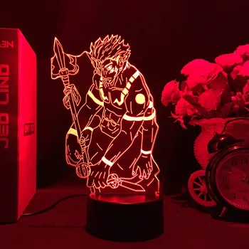 Jujutsu Kaisen Anime Ryomen Sukuna paveikslas 3D LEDNight šviesa anime lempos gimtadienio dovanai
