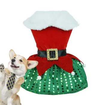 Kalėdiniai naminių gyvūnėlių kostiumai Tamprus Kalėdų senelio suknelė Augintinio audinys Daugiafunkcinis Įdomus Mažas šuo Kalėdiniai aksesuarai Šuo