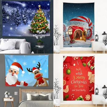 Kalėdinis gobelenas Užsienio prekyba Tarpvalstybinis foninis audinys Kalėdų senelio pakabinimas gali būti pritaikytas
