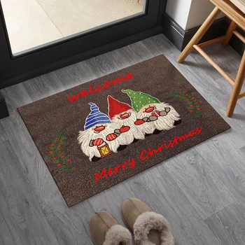Kalėdinių durų kilimėlis Lauko lauko pasveikinimo kilimėlis, įėjimo kalėdinė dekoracija, juokingas durų kilimėlis, neslystantis kilimėlis vaikams