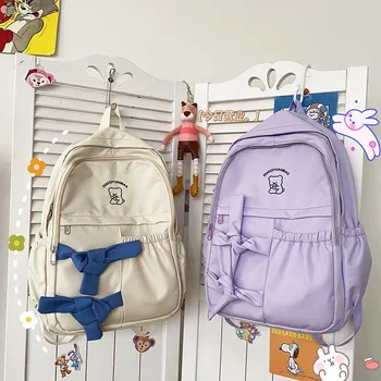 Kawaii mielas lankas mokyklinis krepšys kolegijos studentams Paaugliai Merginos Korėjos moterų kelioninis krepšys Nešiojamojo kompiuterio kuprinė Y2K Vaikai Mochila