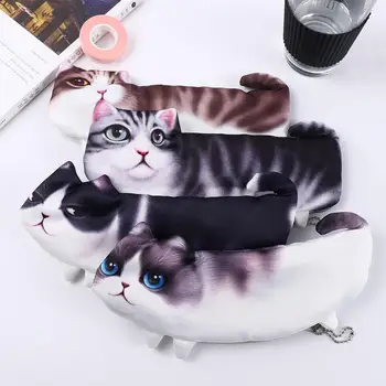Kawaii pieštukų dėžutė Pieštukų maišelis Kanceliarinės prekės Mergina Minkšto audinio rašiklis Krepšys Saugojimo organizatorius Pieštuko dėklo modeliavimas Animacinis katinas