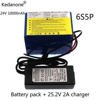 Kedanone Brand 24V 10Ah 6S5P battery pack liium 350w e-bike li-ion 25.2V 10000mah ličio bms elektrinio dviračio baterija 250W+2A