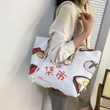 Kelionės lauke Braškių rankinė Animacinis filmas Dizainas Duona Korėjietiško stiliaus lininis krepšys Kompiuterio krepšys Moteriškas krepšys Didelės talpos krepšys