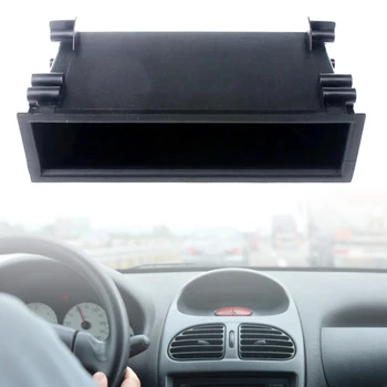 kišeninis prietaisų skydelis juodas vienam DIN instaliavimui, universalus automobilio vieno din prietaisų skydelio radijo instaliacijos kišenė