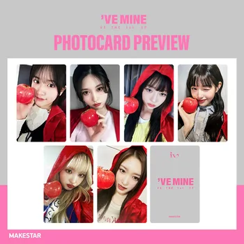 Kpop Idol IVE MS2.0 Raudonkepuraitė HD Lomo kortelės Atvirukas Wonyoung Rei Leeseo Nuotraukų spausdinimo kortelės Paveikslėlių gerbėjų kolekcija