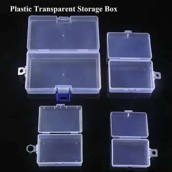 Kvadratinė skaidri daiktadėžė Nauja 10 dydžių skaidri saulė Organizatorius Plastikiniai papuošalų karoliukai Konteinerių pakavimo dėžės