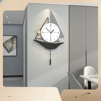 Kūrybinis sieninis laikrodis Pagrindinis Modernus asmenybė Sieninis laikrodis Minimalistinis Stilingas Tylus Moderni svetainė Didelė Electrónica namų dekoras