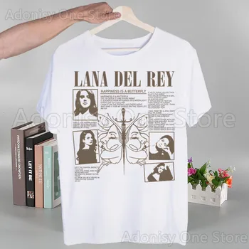 Lana Del Rey Fashion Man Tshirt Summer Fashion marškinėliai Casual White Funny Cartoon Print marškinėliai Hip Pop Tops Tee