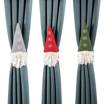 Langų dekoravimas Kalėdinė užuolaidų sagtis Kokybė Neslidus Neaustinis audinys Užuolaidų juosta 3 spalvos Užuolaidų kaklaraiščiai Xmas