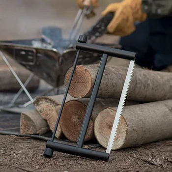 Lauko išgyvenimo rankiniai įrankiai Sulankstomas medienos pjūklas Aliuminio lydinio rankinis pjūklas Nešiojamas mini sodas Bucksaw Medienos apdirbimas su maišeliu