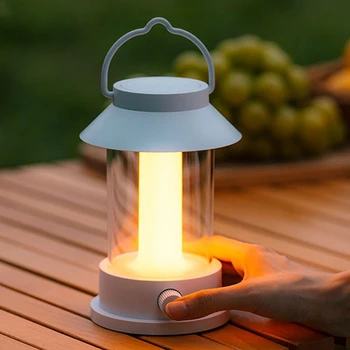 Lauko kempingo naktinė lemputė Nešiojamas retro šviesos talpos avarinis įkrovimas gali būti pakabintas